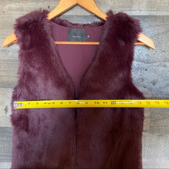 Talula Jackets & Coats Talula Aritzia Park Slope Faux Fur Maroon